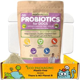 Probiotics for Dogs Puppies Extra Strength 9 Species 5 Billion CFU per Scoop of Dog Probiotics and Digestive Enzymes for Dogs Support Fiber for Dogs &