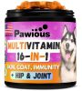 Dog Multivitamin Chewable with Glucosamine 16 in 1 Dog Vitamins and Supplements Senior and Puppy Multivitamin for Dogs Hip and Joint Support Health