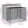 Dog House with Run Anthracite 84.3"x99.6"x71.3" Galvanized Steel