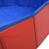 Foldable Dog Swimming Pool Red 31.5"x7.9" PVC