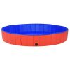 Foldable Dog Swimming Pool Red 78.7"x11.8" PVC