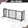 38"-71" Adjustable Wooden Pet Gate for Dogs, Indoor Freestanding Dog Fence for Doorways, Stairs, Deep Brown