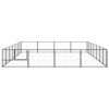 Dog Kennel Black 301.4 ft¬≤ Steel