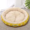 Dog Beds for Small Dogs - Round Cat Beds for Indoor Cats, Washable Pet Bed for Puppy and Kitten with Slip-Resistant Bottom yellow