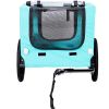 Light Green Foldable Pet Jogging Stroller Dog Carriers Bicycle Trailer Pet Dog Cat Bike Trailer