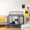 42 Inch Heavy Duty Dog Crate, Metal Dog Cage Dog Kennel for Medium to Large Dogs with Double Doors