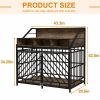 43.3 inch Dog Cage Furniture for Large Dogs,Wooden Dog Crate with Divider,Double Door Dog Kennel with Three Drawers Storage