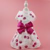 Summer Dog Dress; Pet Clothes With Bow Floral Pattern; Dog Skirt For Small & Medium Dogs